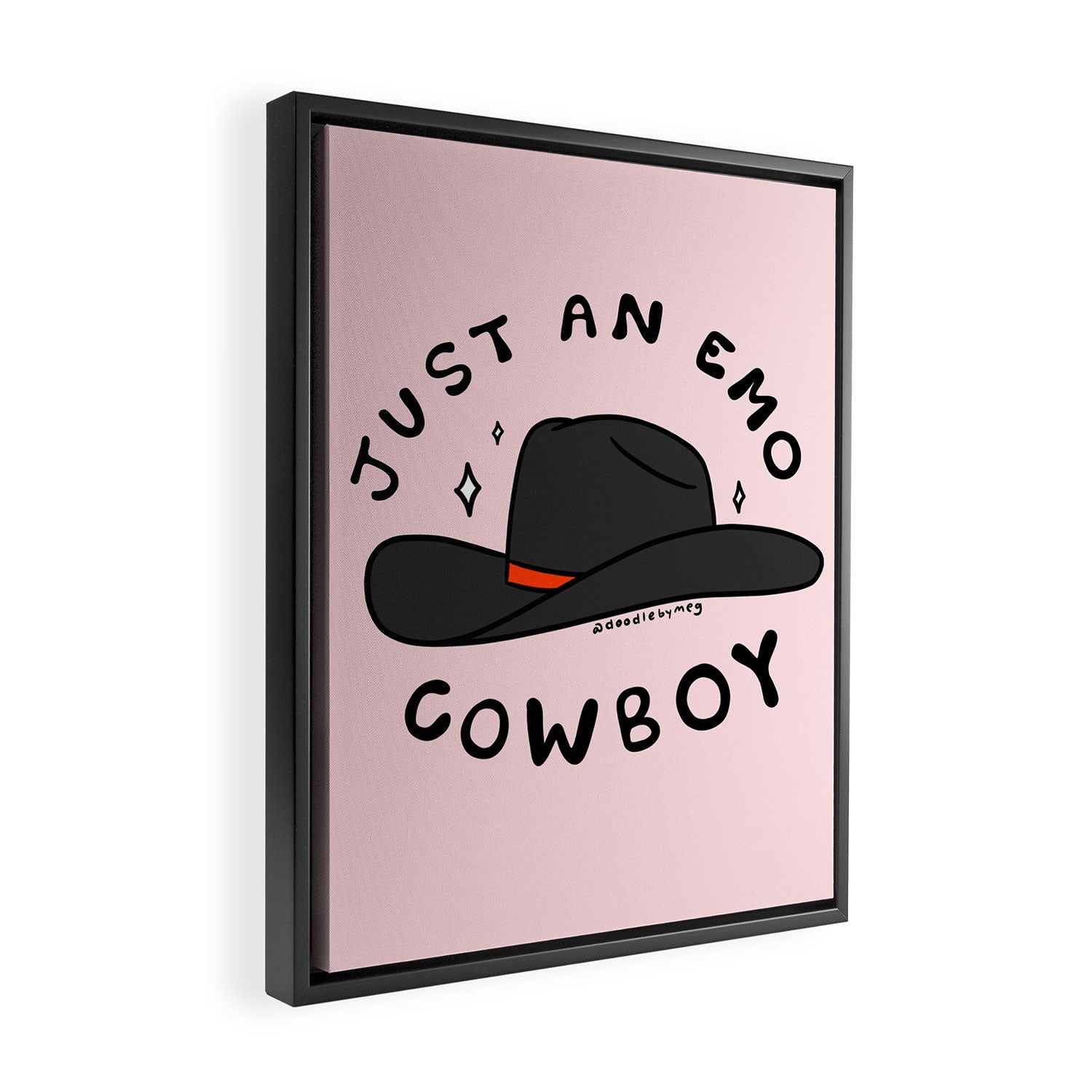 Just An Emo Cowboy Framed Canvas Print Gallery Image 2