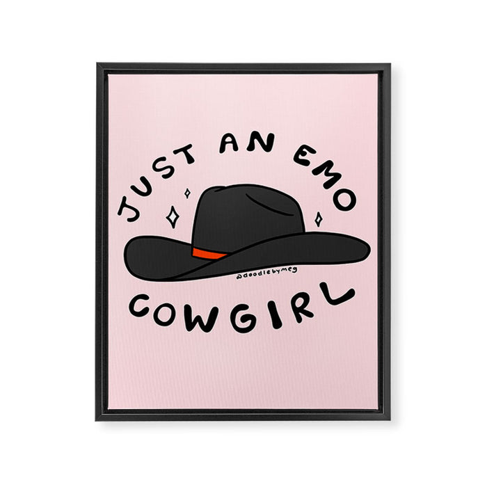 Just An Emo Cowgirl Framed Canvas Print Gallery Image 1