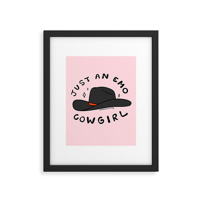 Just An Emo Cowgirl Framed Art Print Gallery Image 1