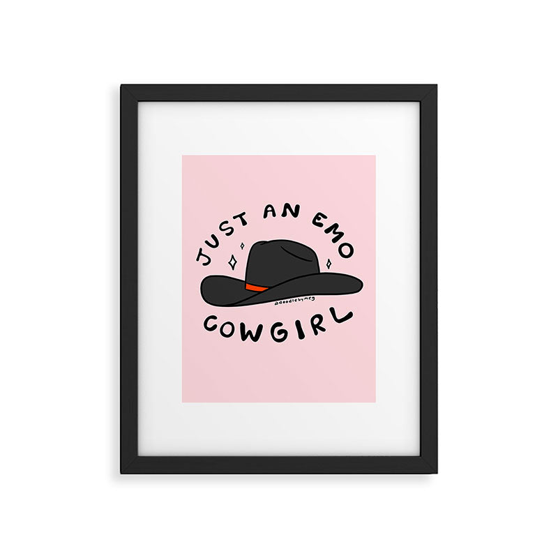 Just An Emo Cowgirl Framed Art Print Gallery Image 6
