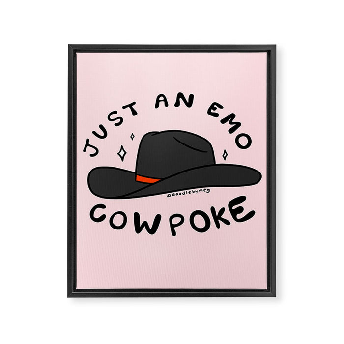 Just An Emo Cowpoke Framed Canvas Print Gallery Image 1