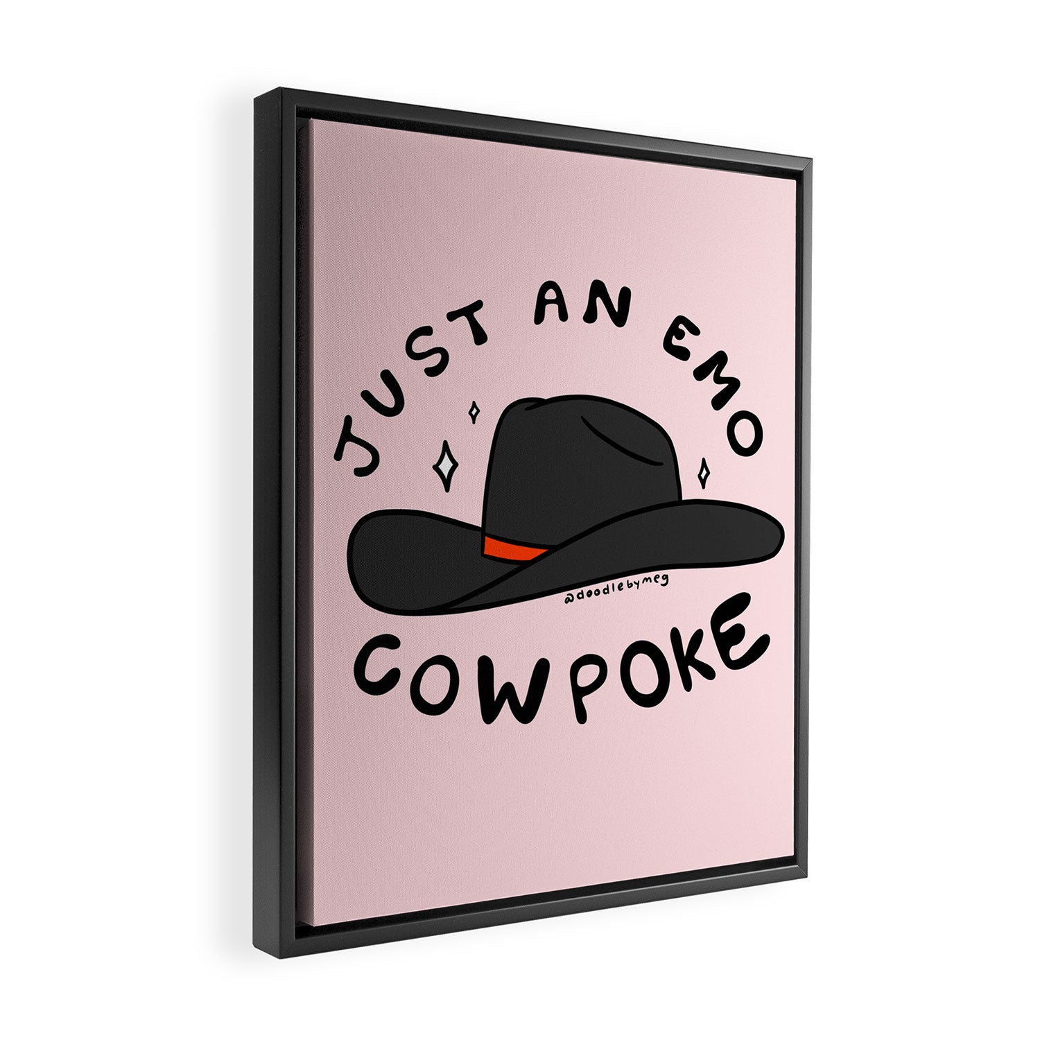 Just An Emo Cowpoke Framed Canvas Print Gallery Image 2
