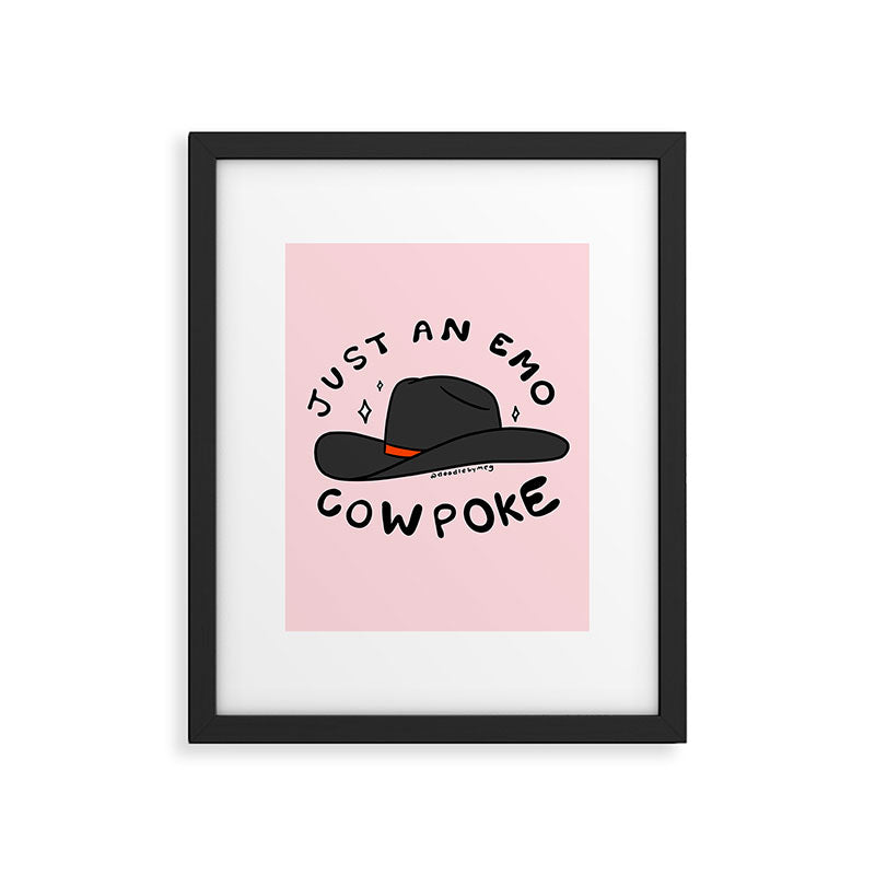 Just An Emo Cowpoke Framed Art Print Gallery Image 6