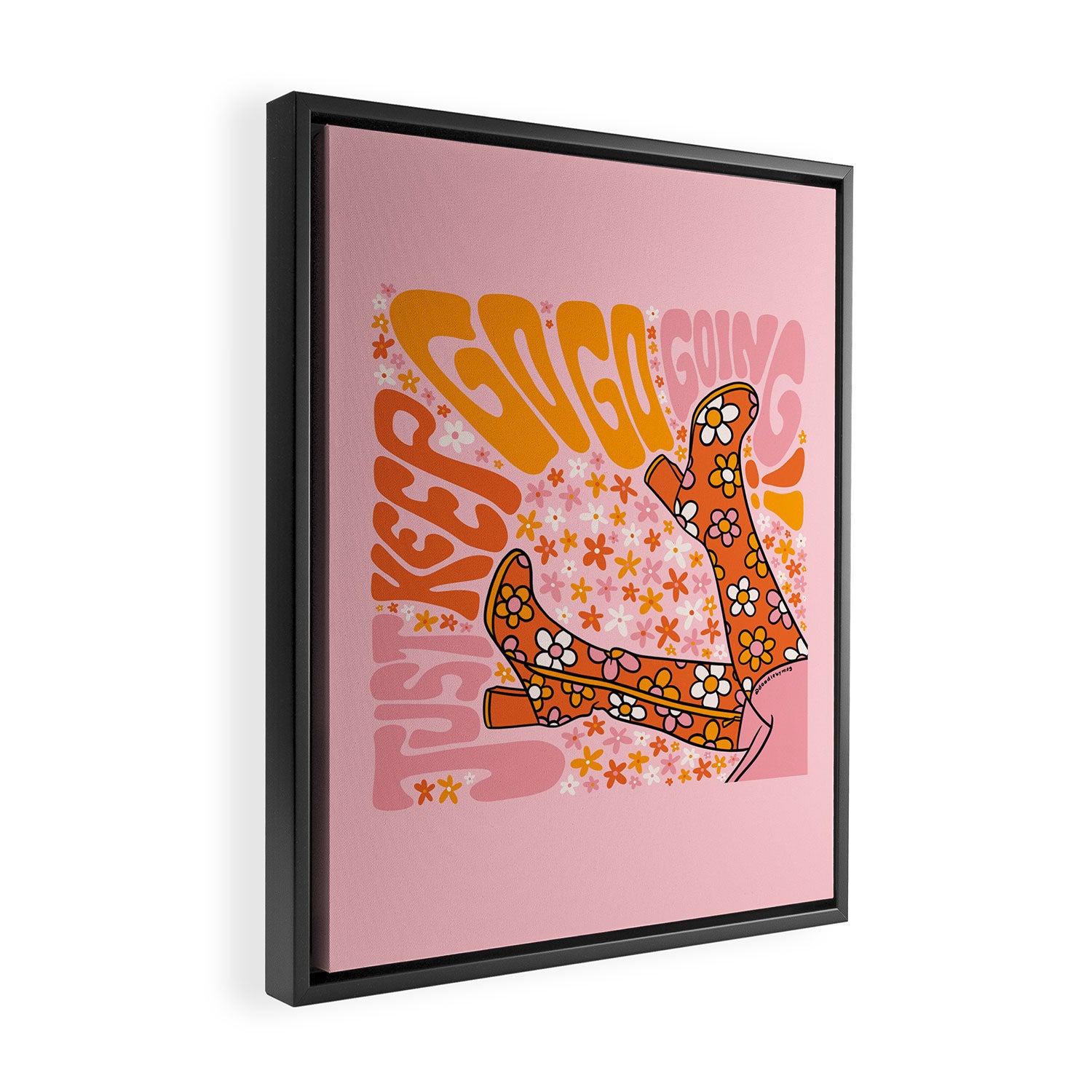 Just Keep Go Go Going Framed Canvas Print Gallery Image 2
