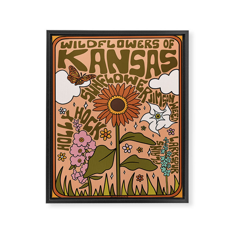 Kansas Wildflowers Framed Canvas Print Gallery Image 8