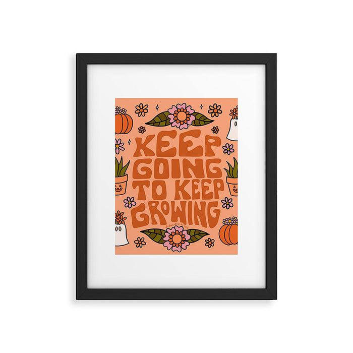 Keep Going to Keep Growing Framed Art Print Gallery Image 1