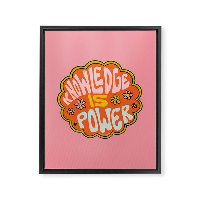 Knowledge is Power Framed Canvas Print Gallery Image 1