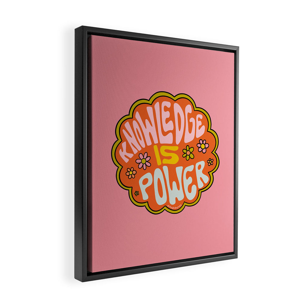 Knowledge is Power Framed Canvas Print Gallery Image 2