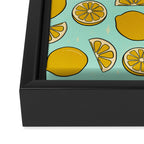 Lemon Print Framed Canvas Print Gallery Image 3