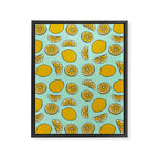 Lemon Print Framed Canvas Print Gallery Image 8