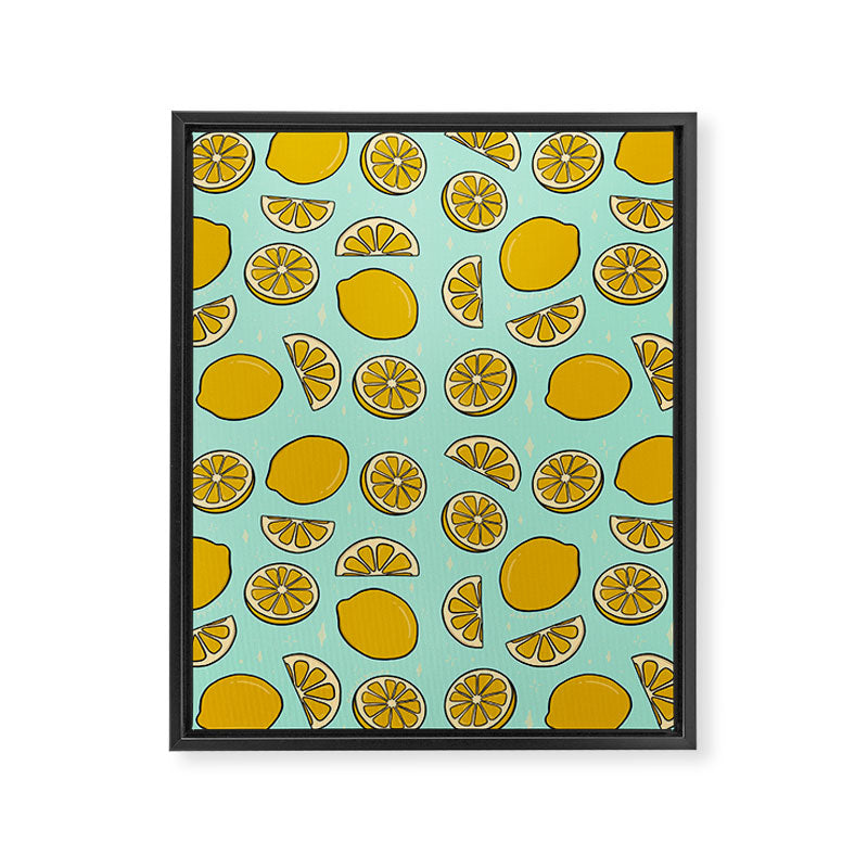 Lemon Print Framed Canvas Print Gallery Image 8
