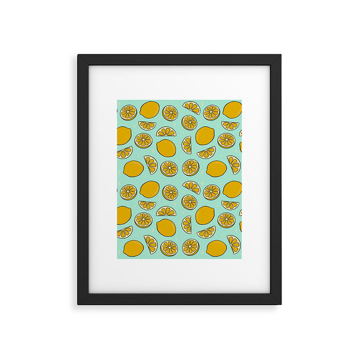 Lemon Print Framed Art Print Gallery Image 1