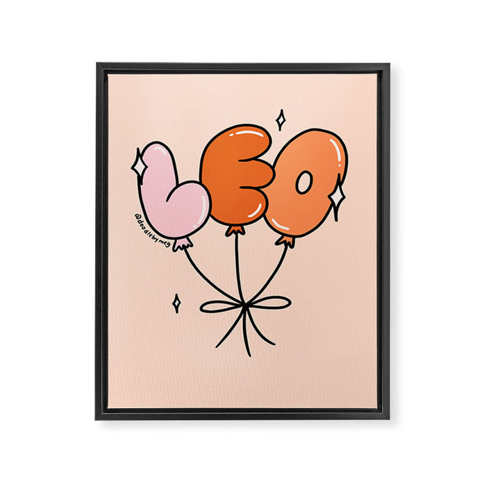 Leo Balloons Framed Canvas Print Gallery Image 1