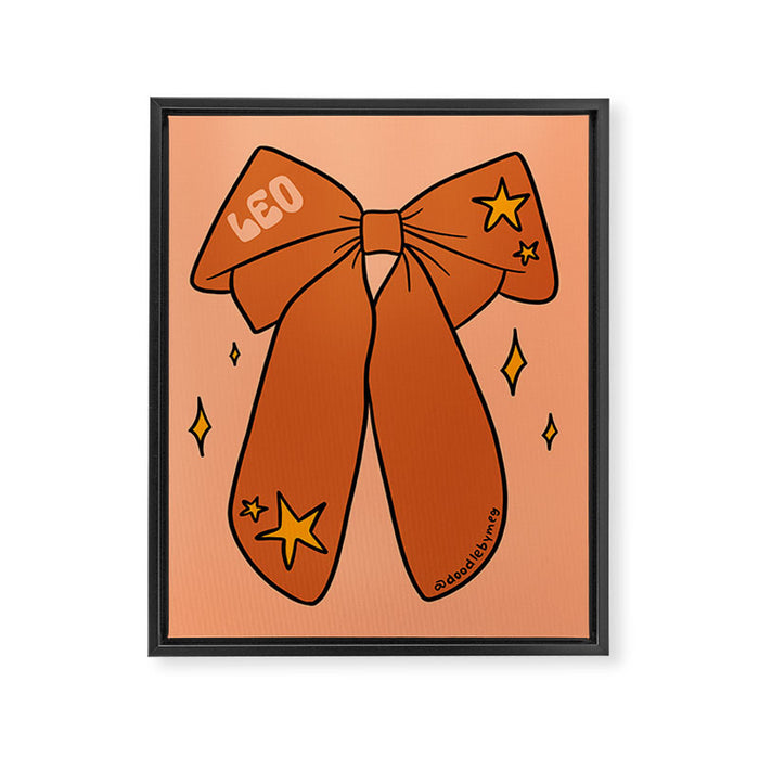 Leo Bow Framed Canvas Print Gallery Image 1