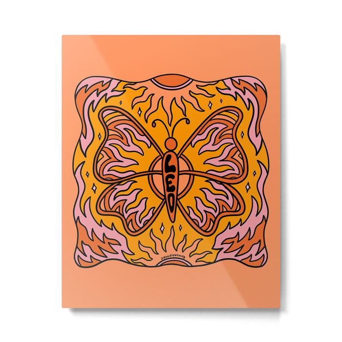 Leo Butterfly Metal Print Gallery Image 1