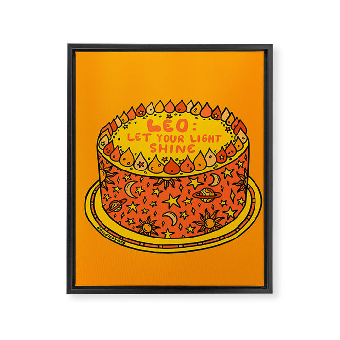Leo Cake Framed Canvas Print Gallery Image 1