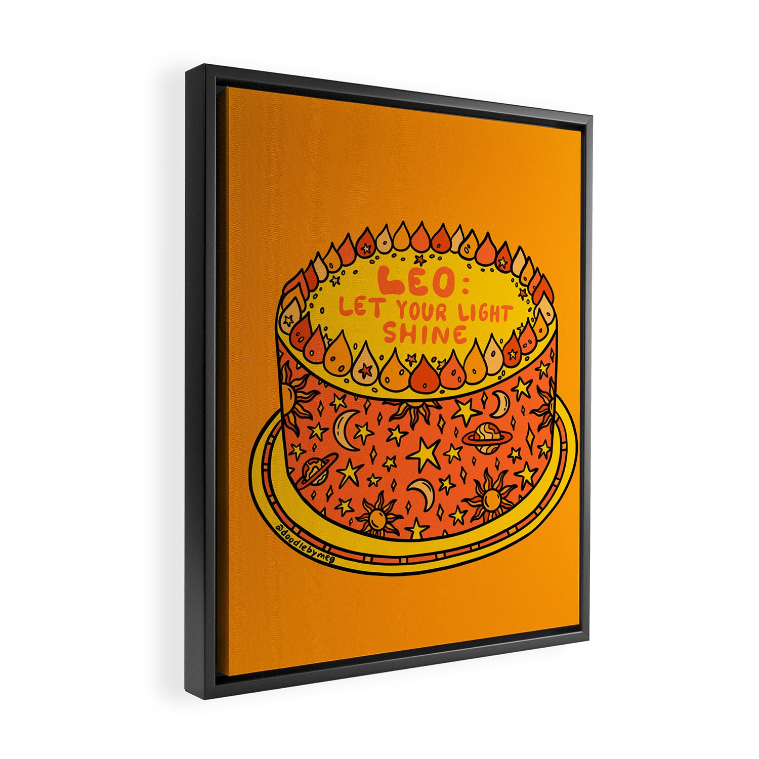 Leo Cake Framed Canvas Print Gallery Image 2