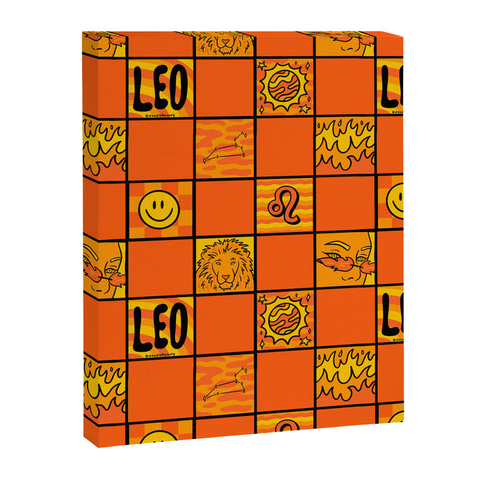 Leo Checkered Print Canvas Print Gallery Image 1