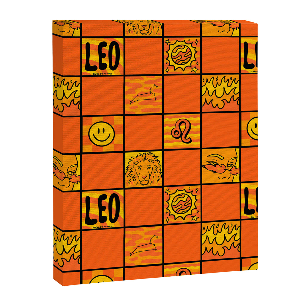 Leo Checkered Print Canvas Print Gallery Image 8