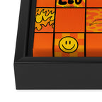 Leo Checkered Print Framed Canvas Print Gallery Image 3