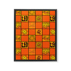 Leo Checkered Print Framed Canvas Print Gallery Image 8