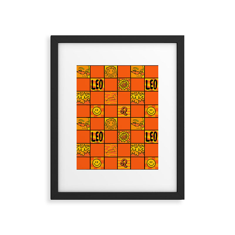Leo Checkered Print Framed Art Print Gallery Image 6