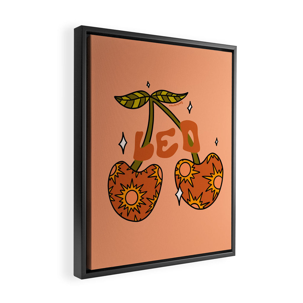 Leo Cherries Framed Canvas Print Gallery Image 2