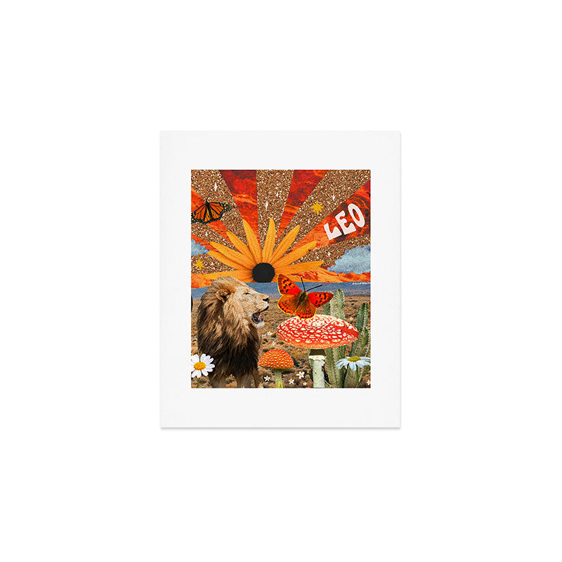 Leo Collage Art Print Gallery Image 1