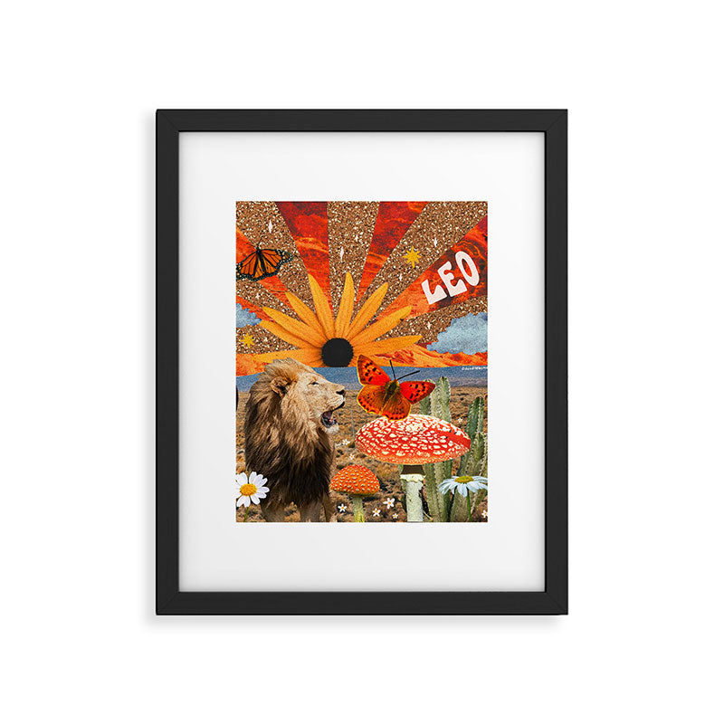 Leo Collage Framed Art Print Gallery Image 6