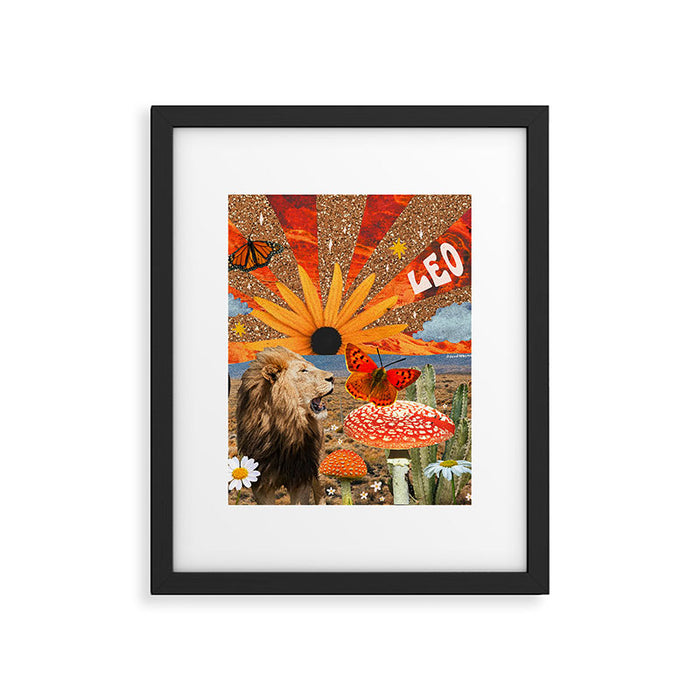 Leo Collage Framed Art Print Gallery Image 1