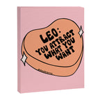 Leo Conversation Heart Canvas Print Gallery Image 8