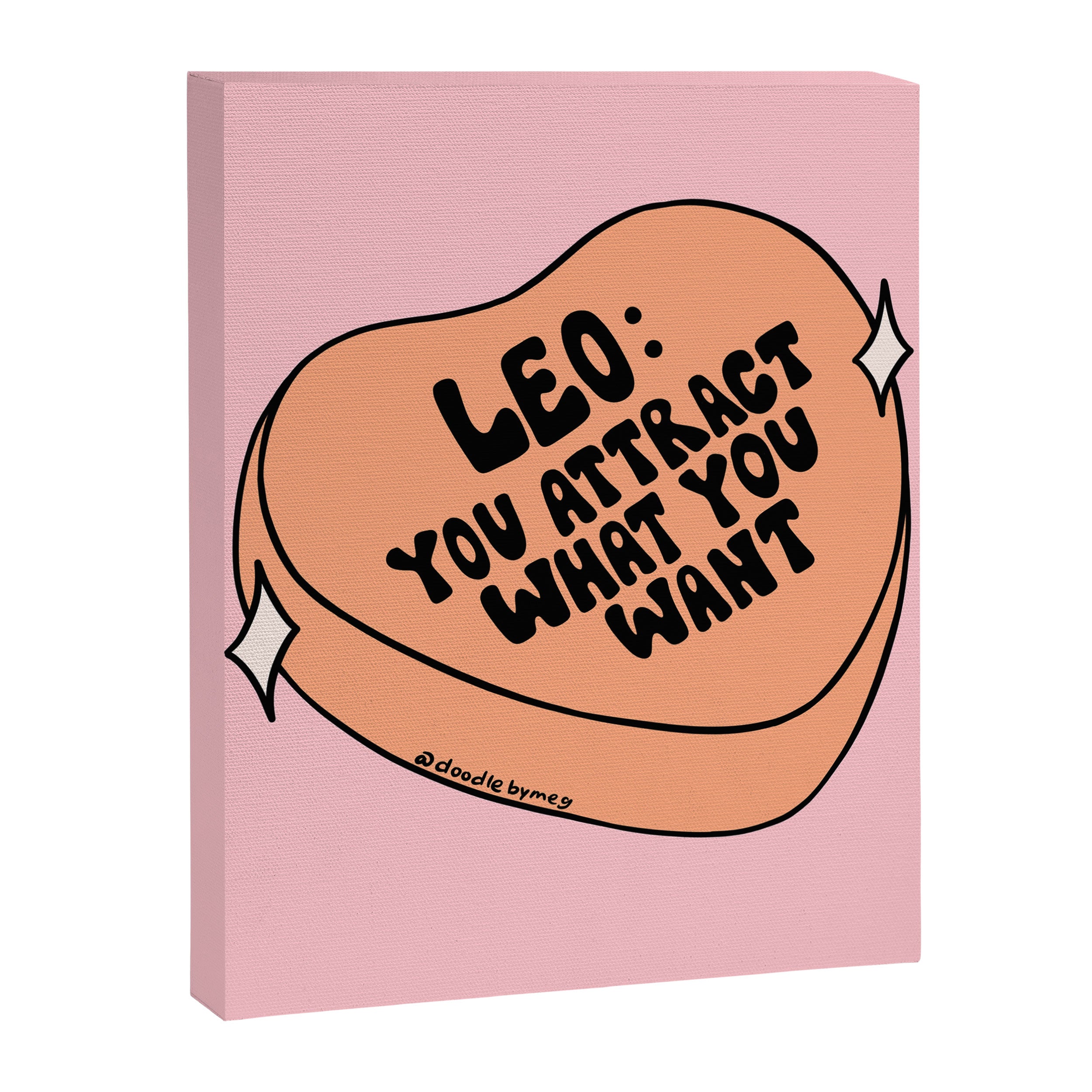 Leo Conversation Heart Canvas Print Gallery Image 8