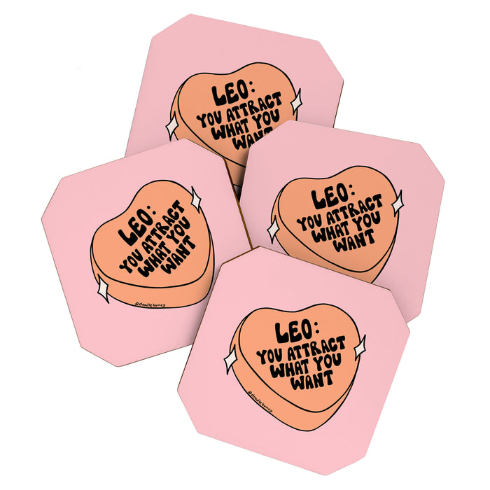 Leo Conversation Heart Coaster Gallery Image 1