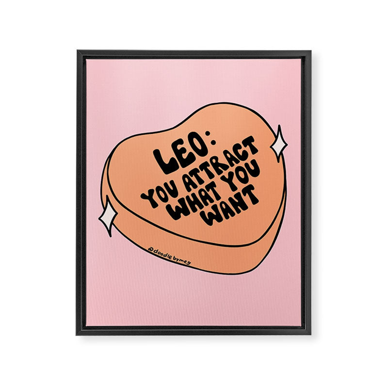Leo Conversation Heart Framed Canvas Print Gallery Image 8