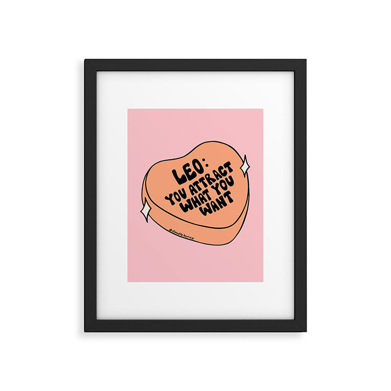 Leo Conversation Heart Framed Art Print Gallery Image 6