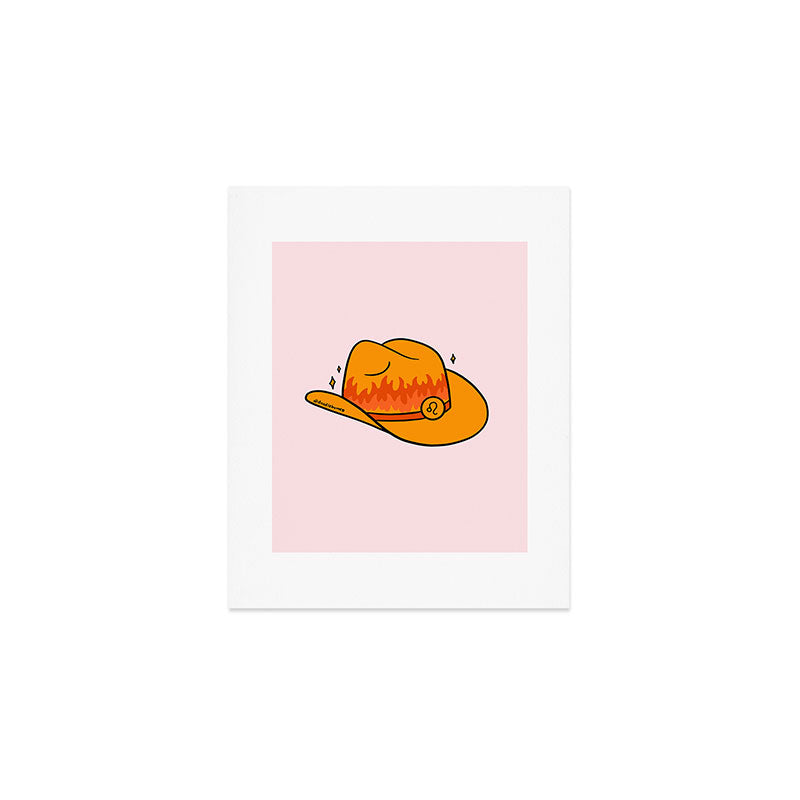 Leo Cowboy Hat Art Print Gallery Image 1