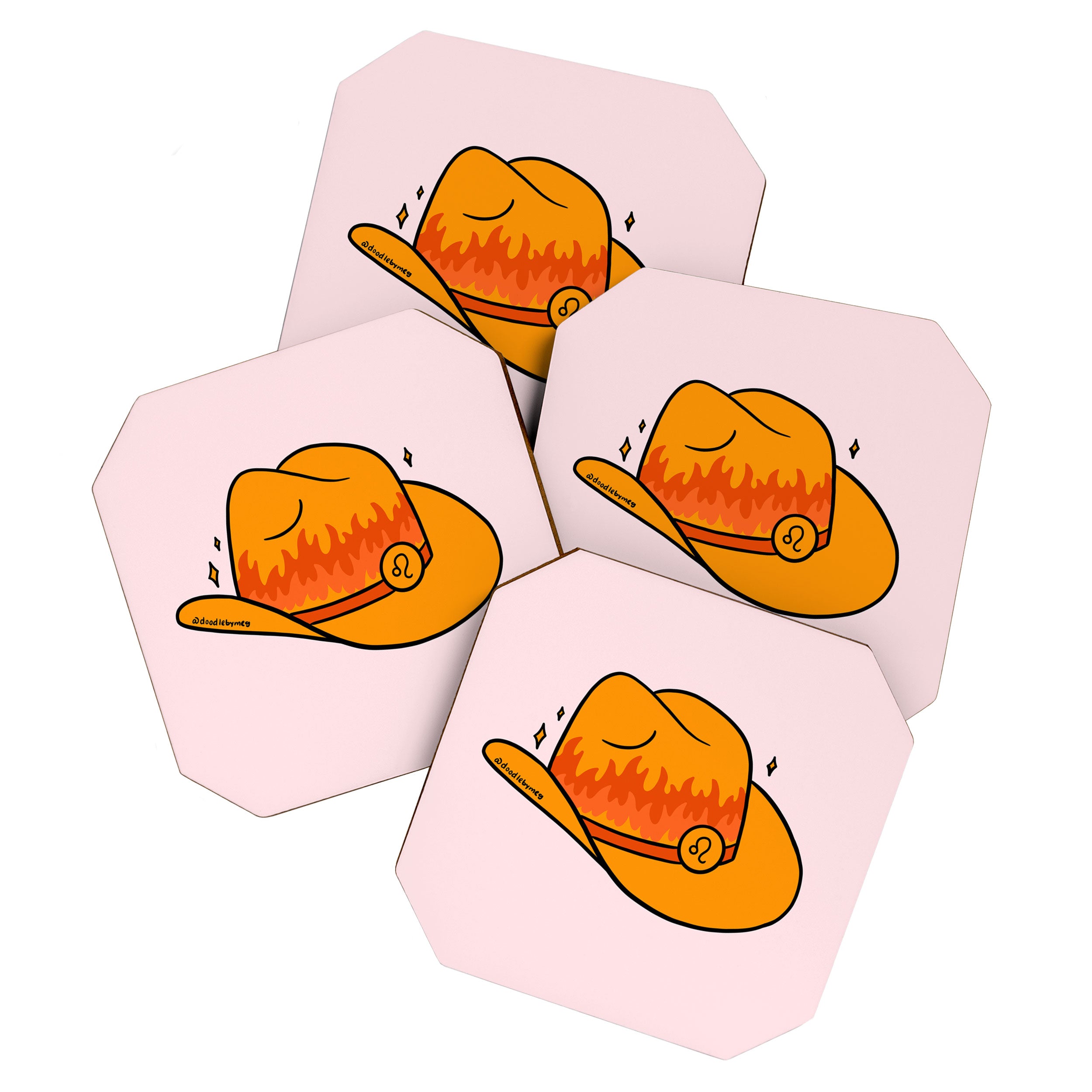 Leo Cowboy Hat Coaster Gallery Image 1