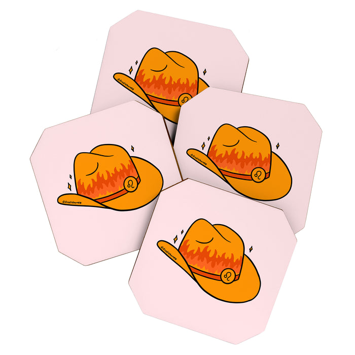 Leo Cowboy Hat Coaster Gallery Image 1