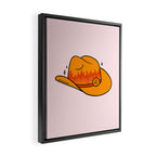Leo Cowboy Hat Framed Canvas Print Gallery Image 2
