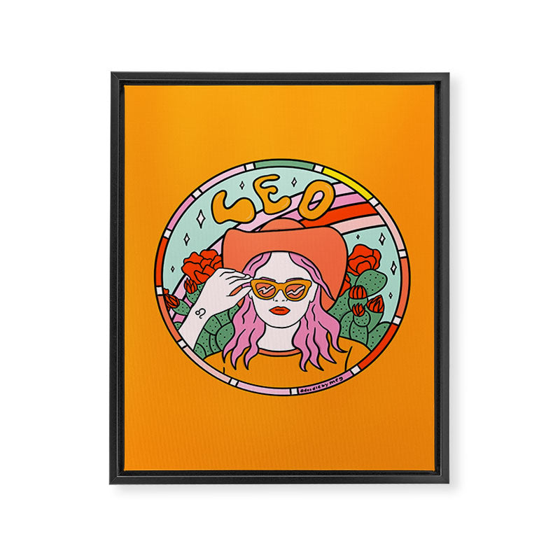 Leo Cowgirl Framed Canvas Print Gallery Image 8