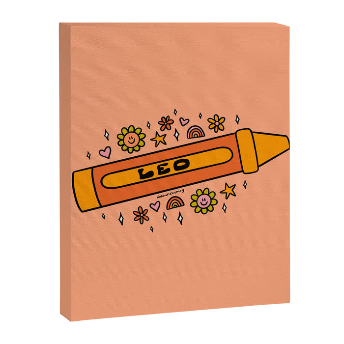 Leo Crayon Canvas Print Gallery Image 1