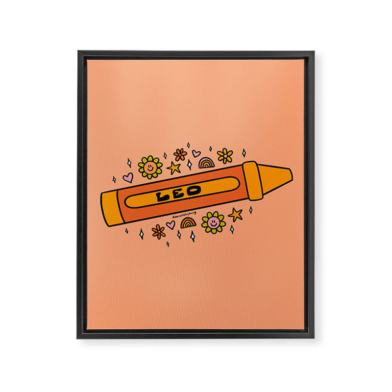 Leo Crayon Framed Canvas Print Gallery Image 8