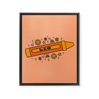 Leo Crayon Framed Canvas Print Gallery Image 8