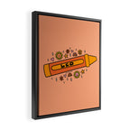 Leo Crayon Framed Canvas Print Gallery Image 2
