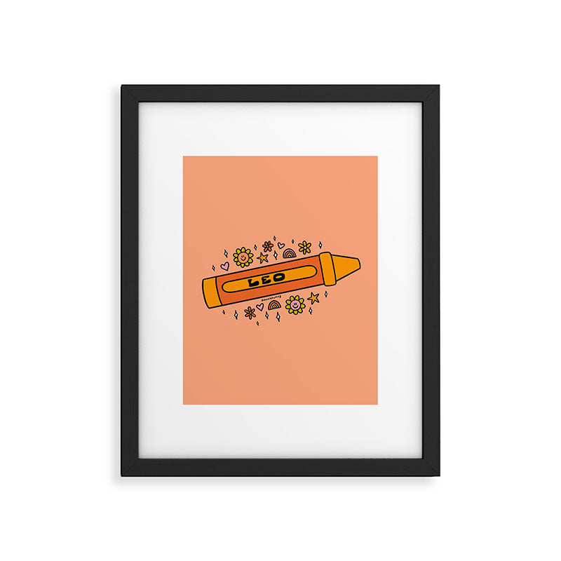 Leo Crayon Framed Art Print Gallery Image 6