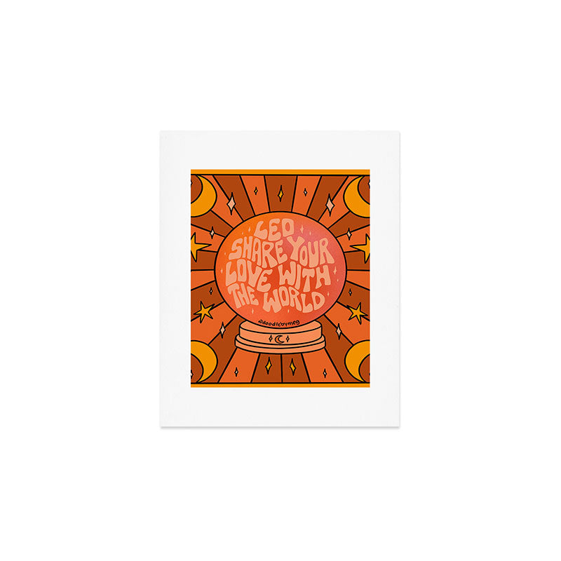 Leo Crystal Ball Art Print Gallery Image 1