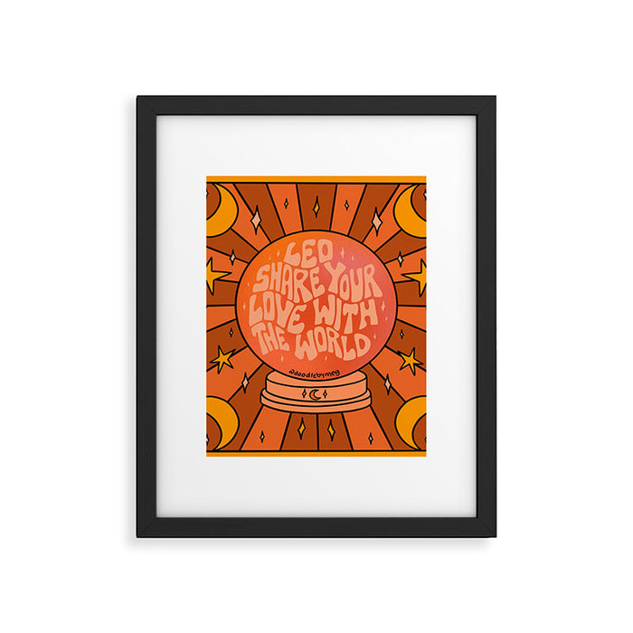 Leo Crystal Ball Framed Art Print Gallery Image 1