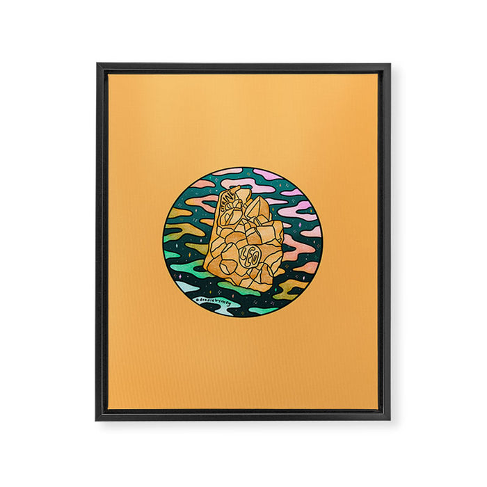 Leo Crystal Framed Canvas Print Gallery Image 1