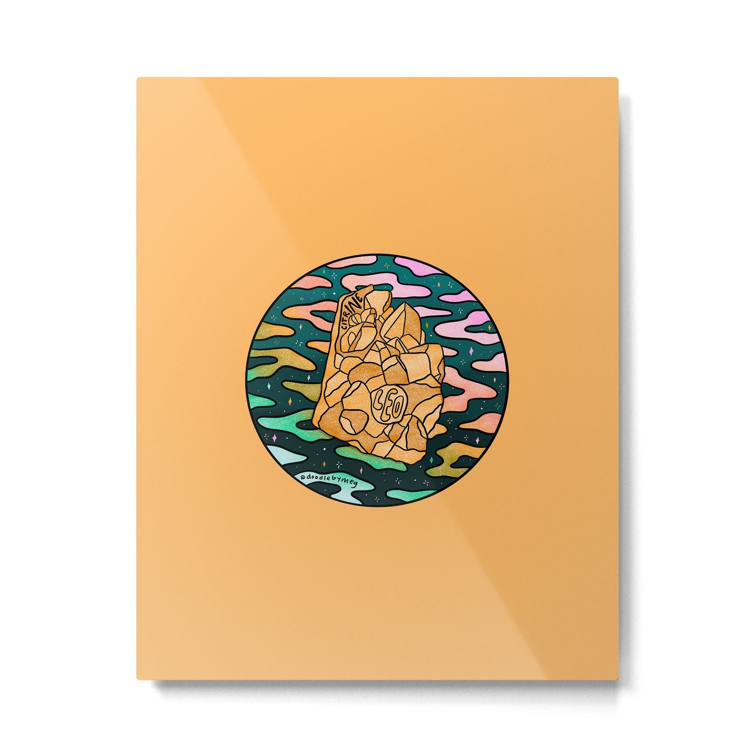 Leo Crystal Metal Print Gallery Image 6