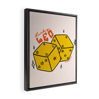 Leo Dice Framed Canvas Print Gallery Image 2